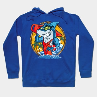 Shark Lifeguard Beach Lake Ocean Pool Party Hoodie